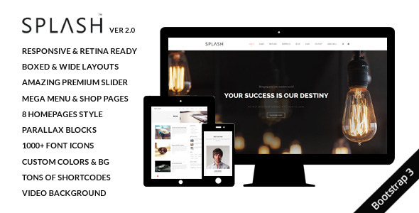 Splash - Multi-Purpose Bootstrap Website Template