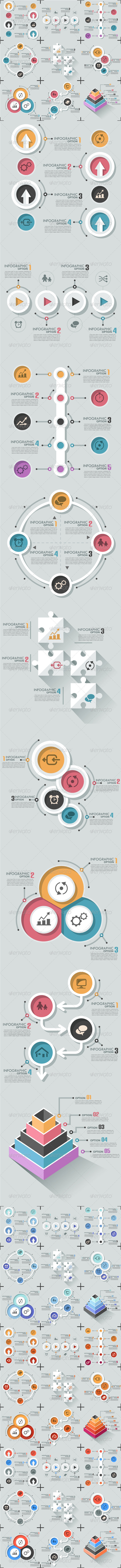 GraphicRiver Set Of 9 Flat Infographic Options Templates 8063679 GraphicRiver Set Of 9 Flat Infographic Options Templates 8063679