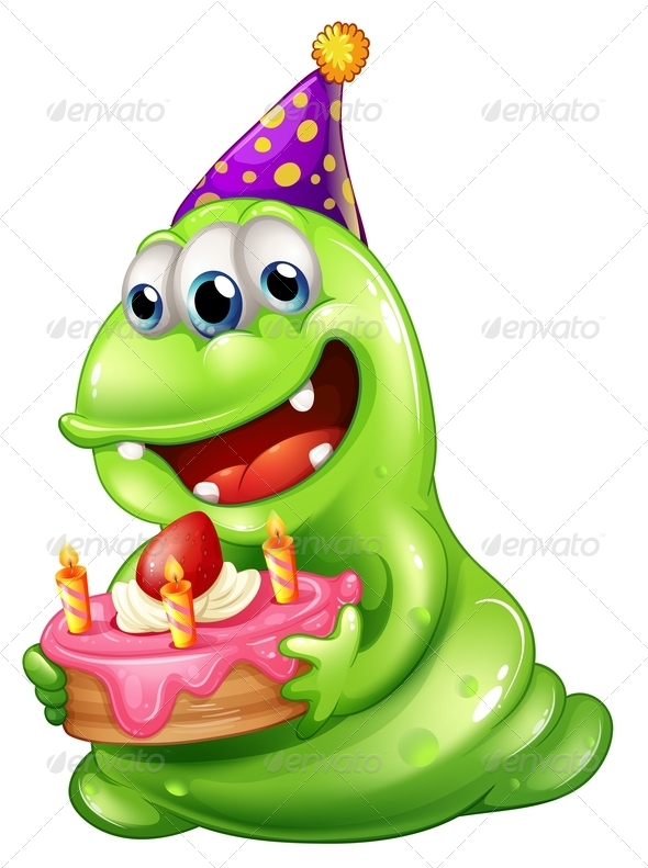 GraphicRiver Monster Celebrating a Birthday 8065675 GraphicRiver Monster Celebrating a Birthday 8065675
