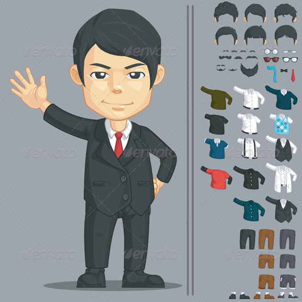 GraphicRiver Businessman Customizable Character 8066055 GraphicRiver Businessman Customizable Character 8066055