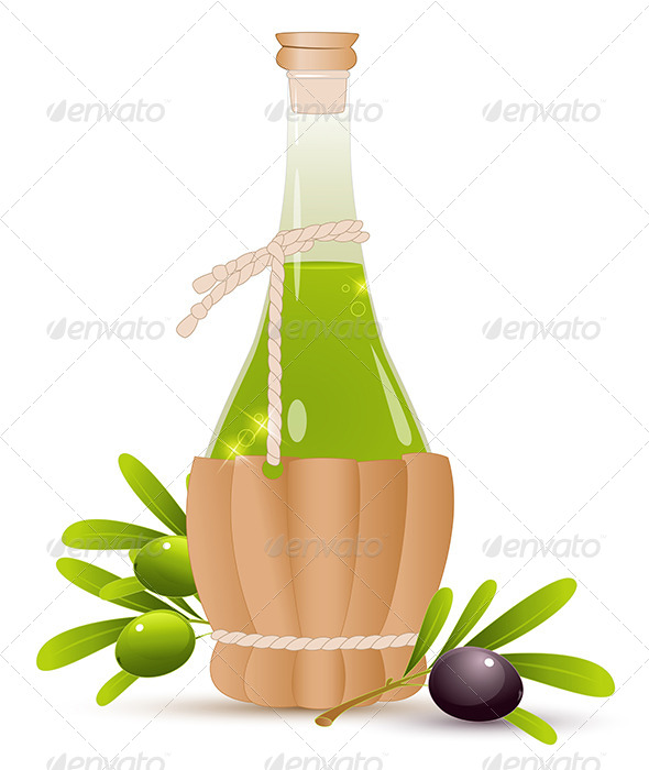 Bottle with Olive Oil Bottle with Olive Oil