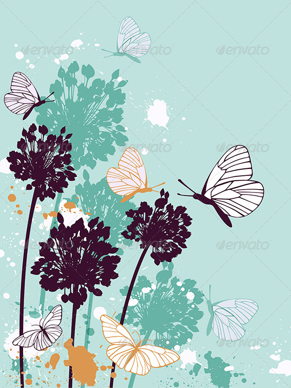 GraphicRiver Decorative Floral Background 8067402 GraphicRiver Decorative Floral Background 8067402