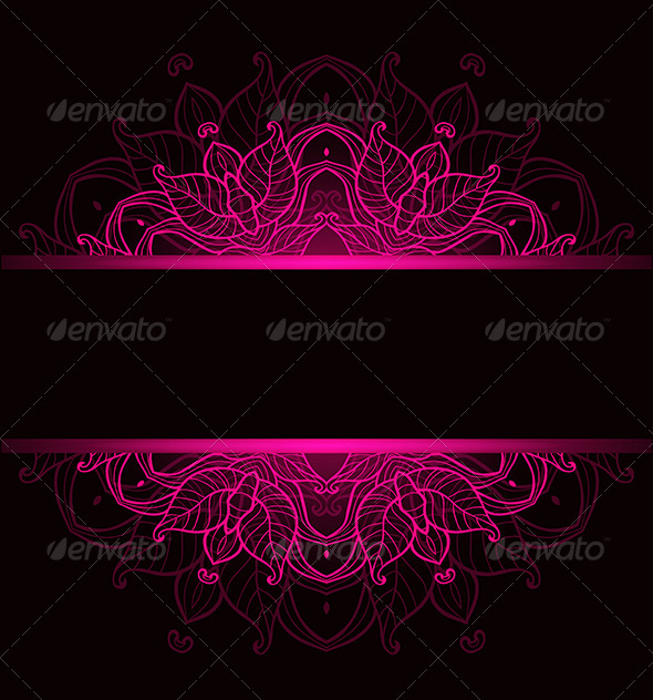 Background with Pink Ornament Background with Pink Ornament
