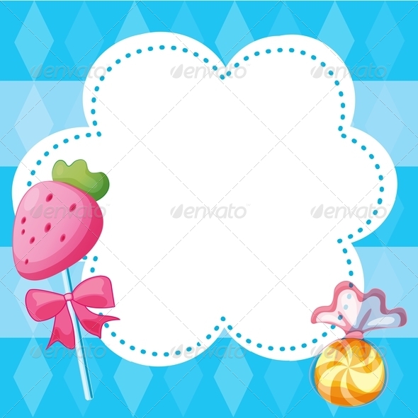 Stationery Template with Candies Stationery Template with Candies