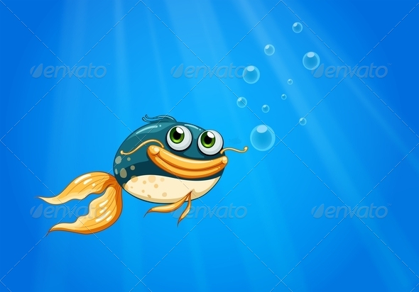GraphicRiver A Fish with a Big Mouth Under the Ocean 8071072 GraphicRiver A Fish with a Big Mouth Under the Ocean 8071072