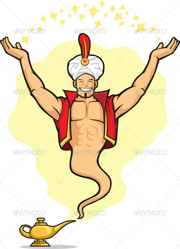 GraphicRiver Genie Granting Wish 8071149 GraphicRiver Genie Granting Wish 8071149