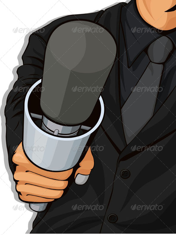 Host Holding Microphone Detail Host Holding Microphone Detail
