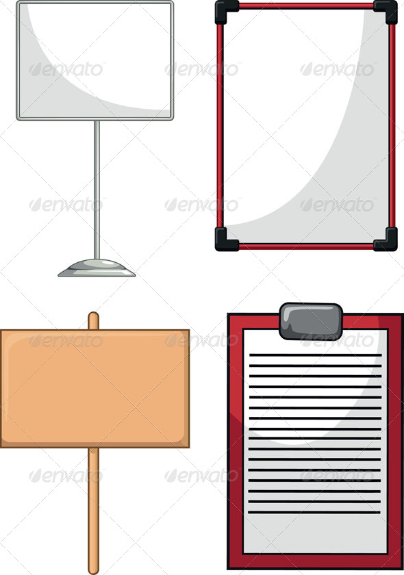 Information Board Whiteboard Wood Plank Information Board Whiteboard Wood Plank
