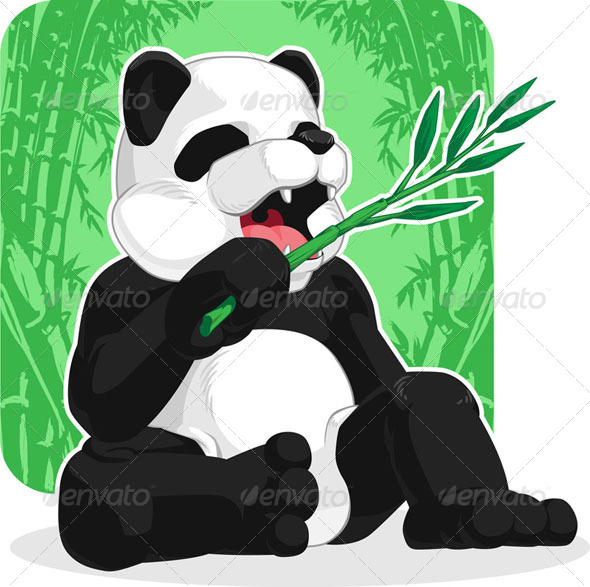GraphicRiver Panda Eating Bamboo 8071412 GraphicRiver Panda Eating Bamboo 8071412