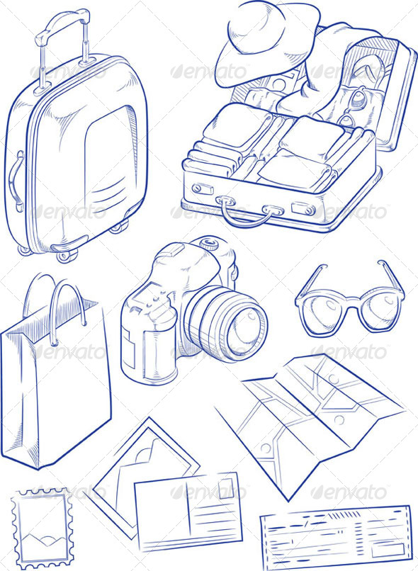 Sketch of Travel Objects Sketch of Travel Objects