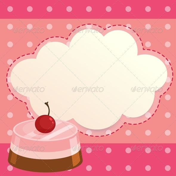 GraphicRiver Pink Cake with Blank Callout 8071625 GraphicRiver Pink Cake with Blank Callout 8071625