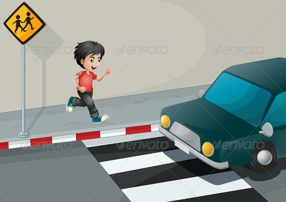 GraphicRiver Boy on the Street Waiting for a Car 8073565 GraphicRiver Boy on the Street Waiting for a Car 8073565