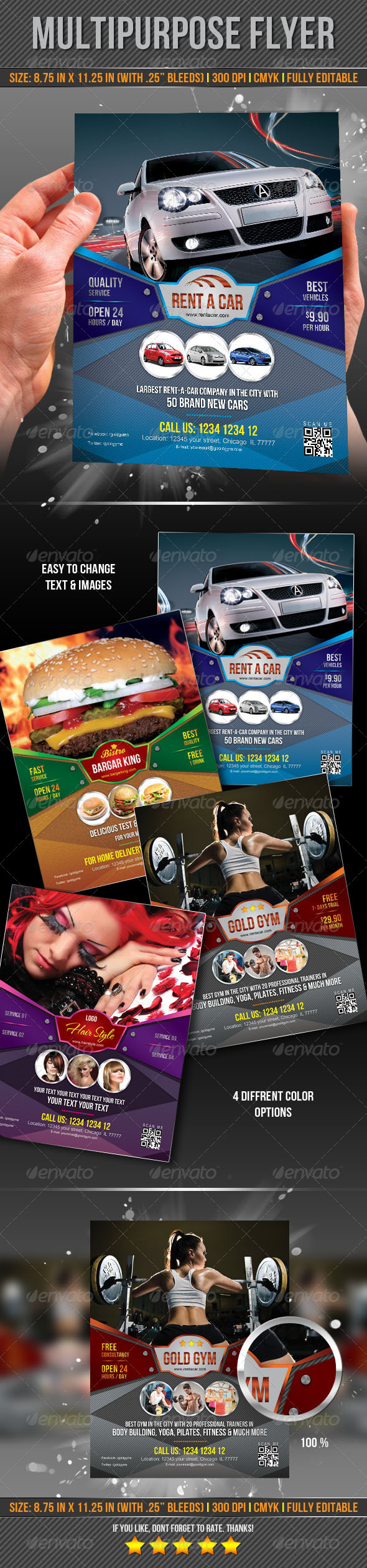 GraphicRiver Multipurpose Flyer Template 8049628 GraphicRiver Multipurpose Flyer Template 8049628