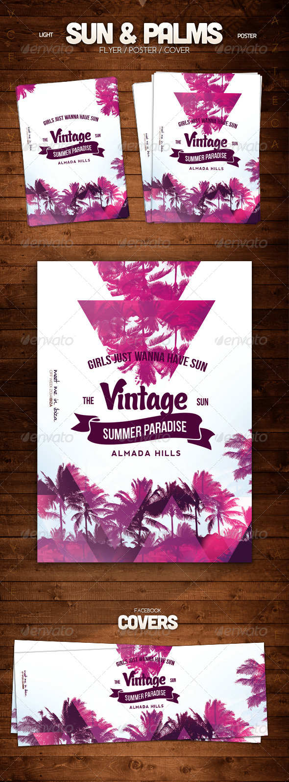 Sun & Palms Poster - Clubs & Parties Events