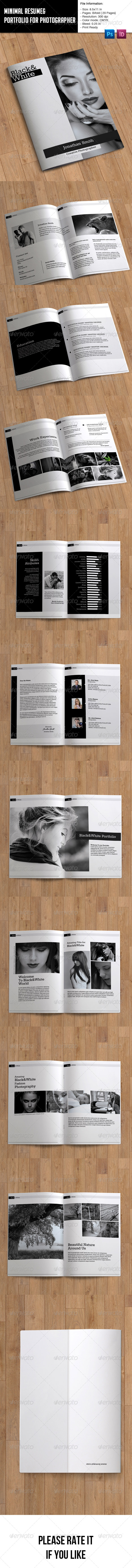 Minimal Resume and Portfolio Booklet Minimal Resume and Portfolio Booklet