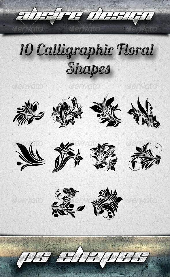 GraphicRiver 10 Calligraphic Floral Shapes 8065020 GraphicRiver 10 Calligraphic Floral Shapes 8065020