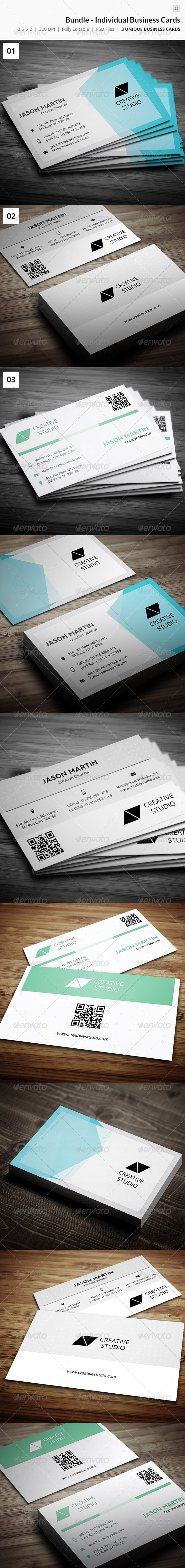 Bundle - Creative Individual Business Cards - 33 (Creative)