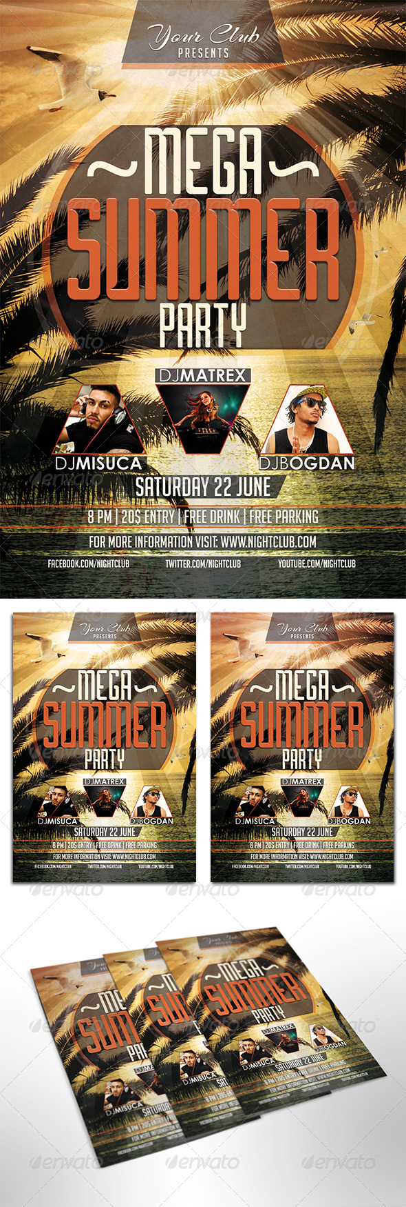 Summer Party Flyer - Clubs & Parties Events