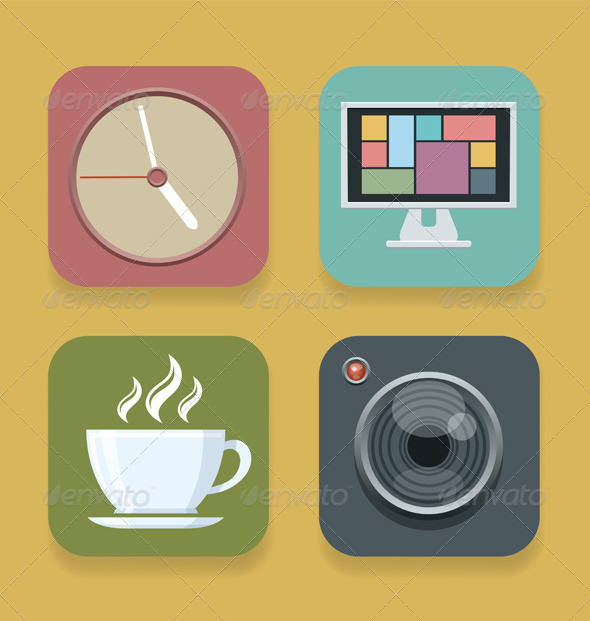 GraphicRiver Vector Flat Style Icons 8081277 GraphicRiver Vector Flat Style Icons 8081277