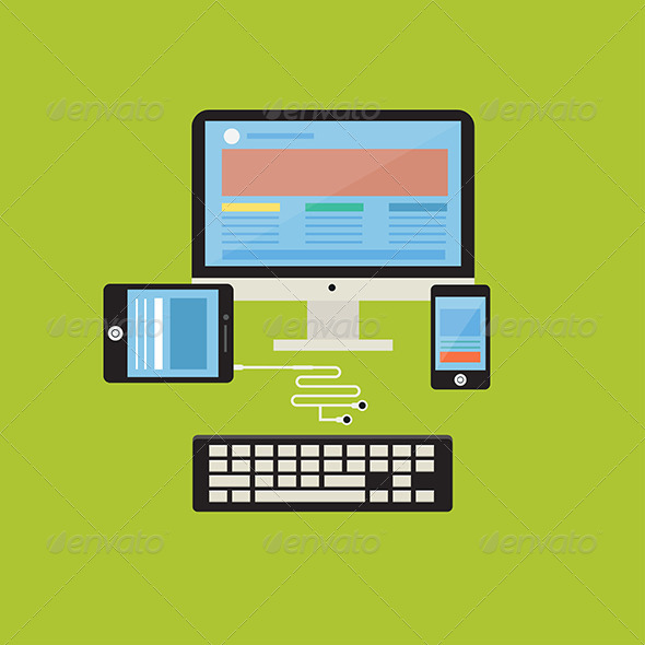 GraphicRiver Flat Design Concept Computer and Responsive Web 8081859 GraphicRiver Flat Design Concept Computer and Responsive Web 8081859