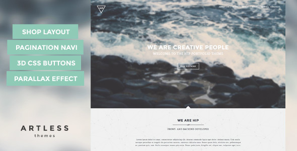 ThemeForest Hip Creative One Page Portfolio 8038650 ThemeForest Hip Creative One Page Portfolio 8038650