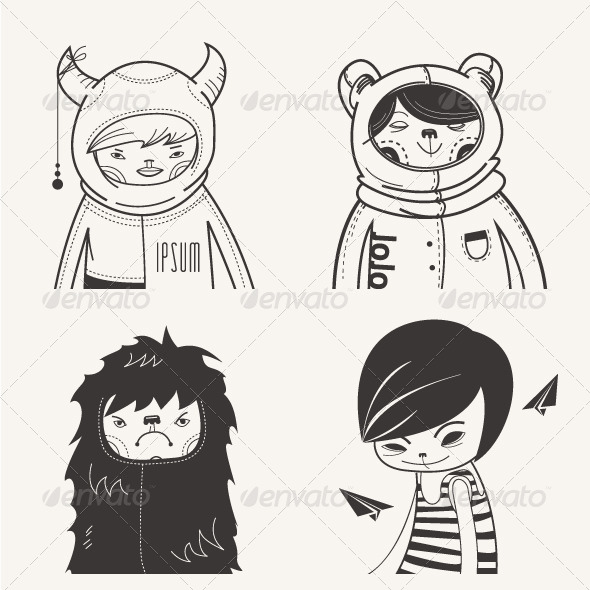 GraphicRiver Modern Characters Hipsters 8082415 GraphicRiver Modern Characters Hipsters 8082415