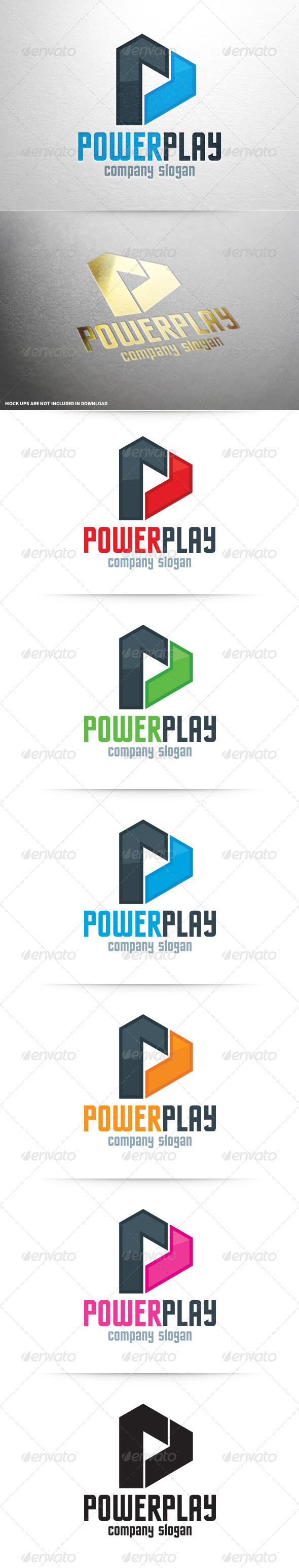 Power Play Letter P Logo Power Play Letter P Logo