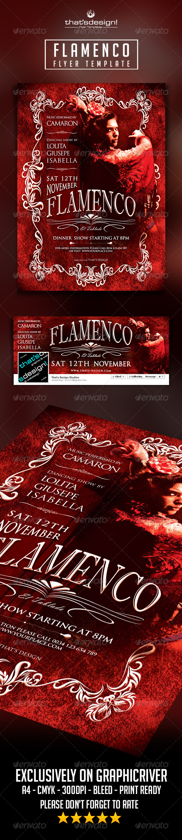 Flamenco Flyer Template V2 - Concerts Events