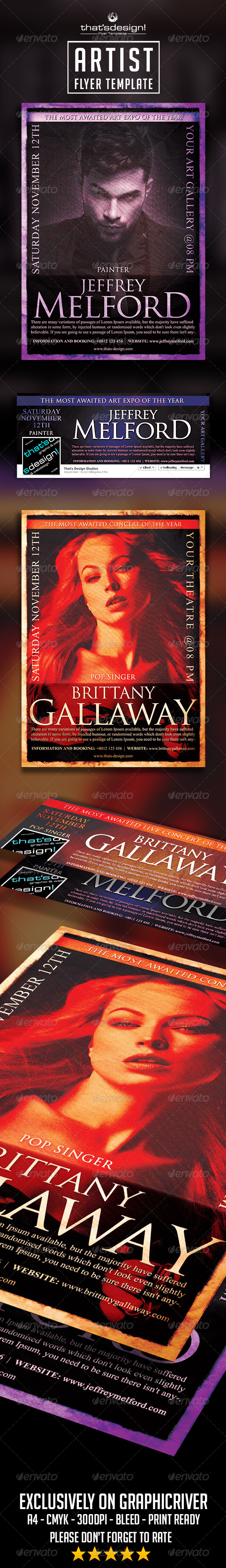 Artist Flyer Template - Concerts Events