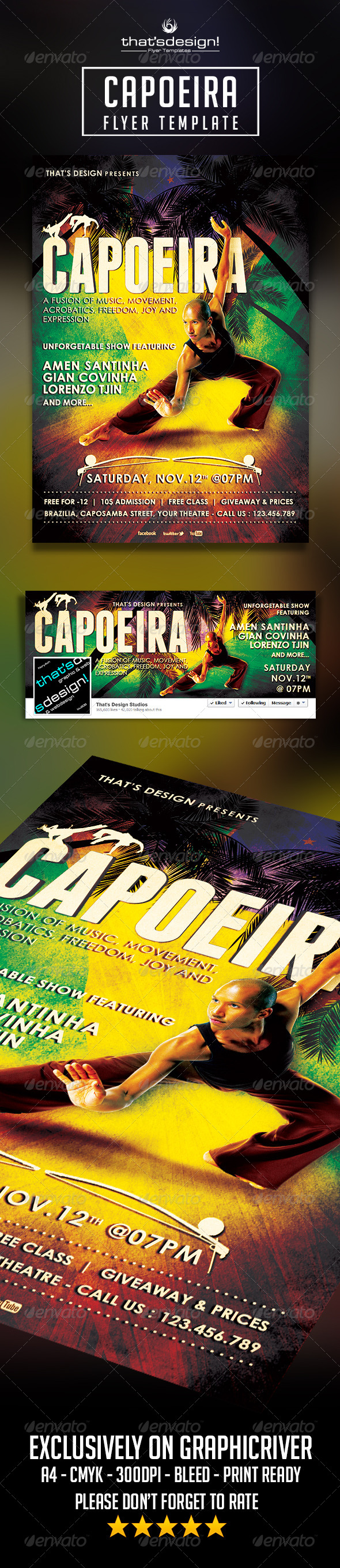 Capoeira Flyer Template - Concerts Events