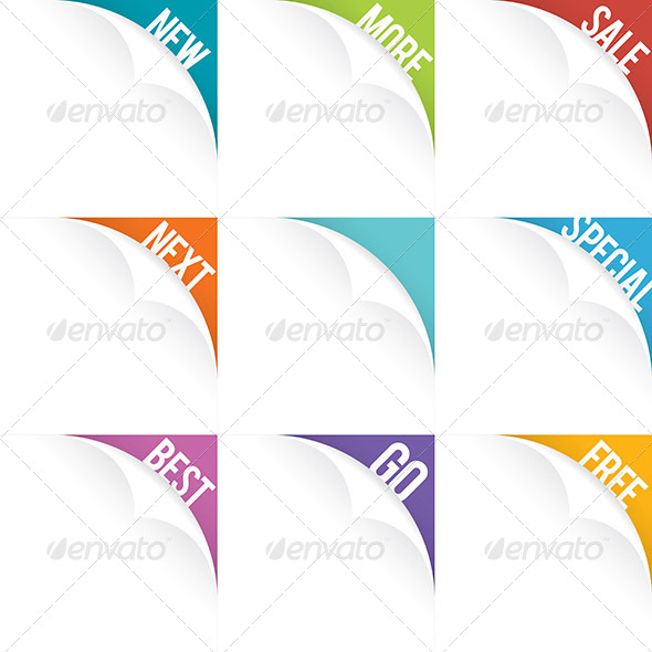 Web Page Curl Set Web Page Curl Set