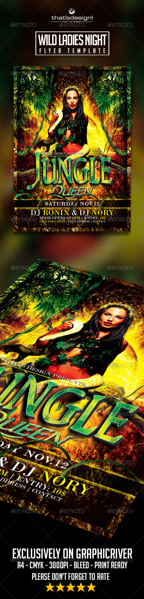 Wild Party Flyer Template - Clubs & Parties Events