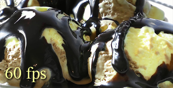 Ice Cream with Chocolate Sauce Ice Cream with Chocolate Sauce