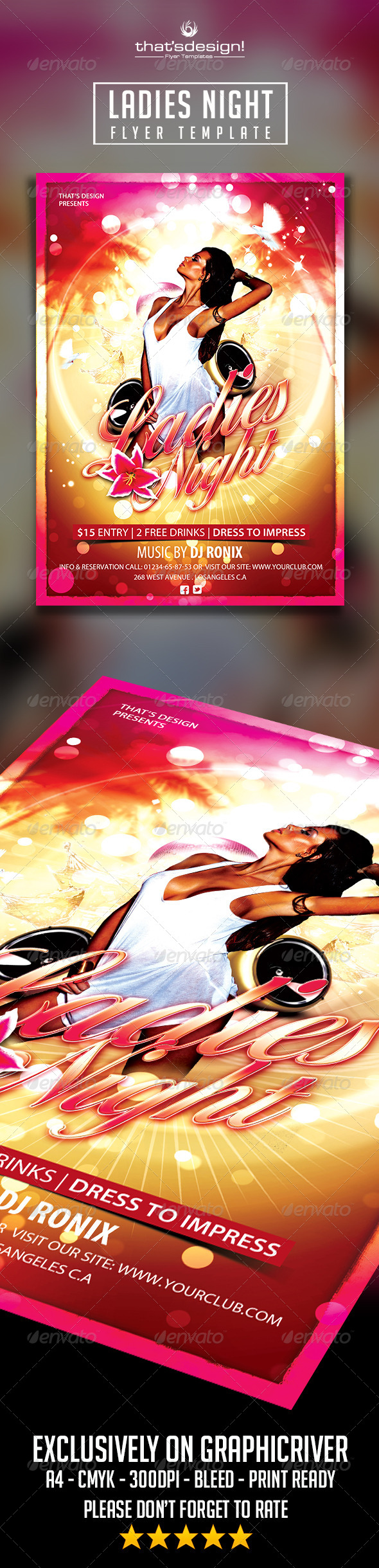 Sensual Ladies Night Flyer Template - Clubs & Parties Events