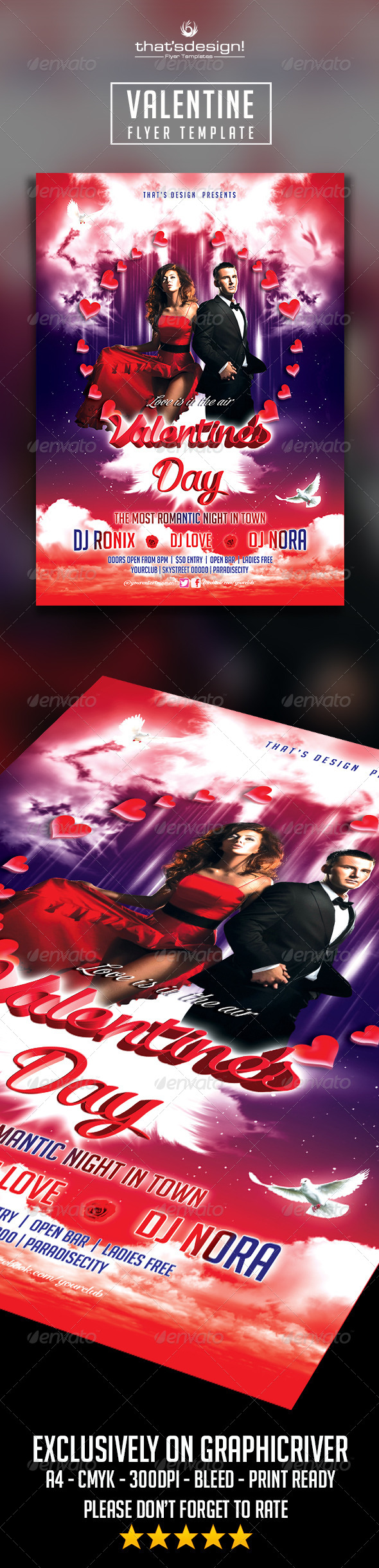Valentine's Day Flyer Template - Print Templates