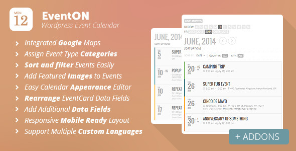 EventOn - WordPress Event Calendar Plugin - CodeCanyon Item for Sale