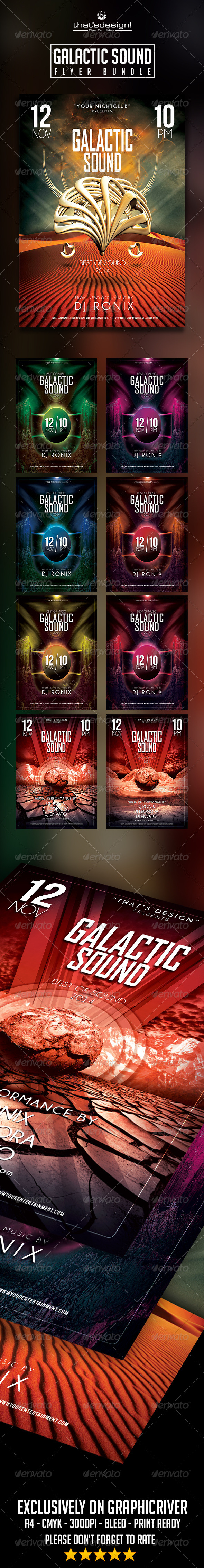 Galactic Sound Flyer Bundle - Clubs & Parties Events