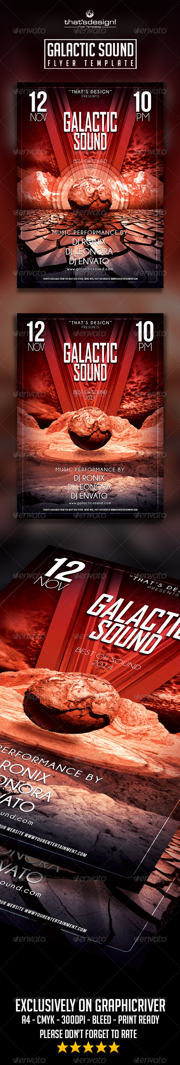 Galactic Sound Flyer V3 - Clubs & Parties Events