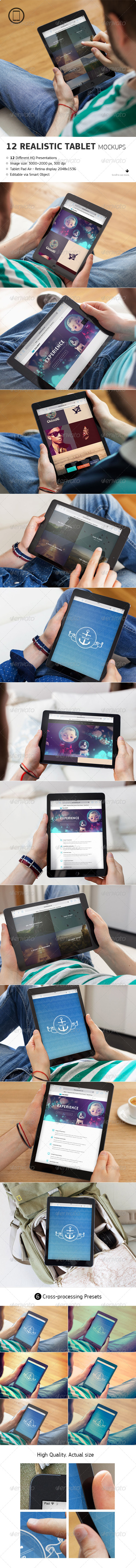 Realistic Tablet Mock-Up Realistic Tablet Mock-Up