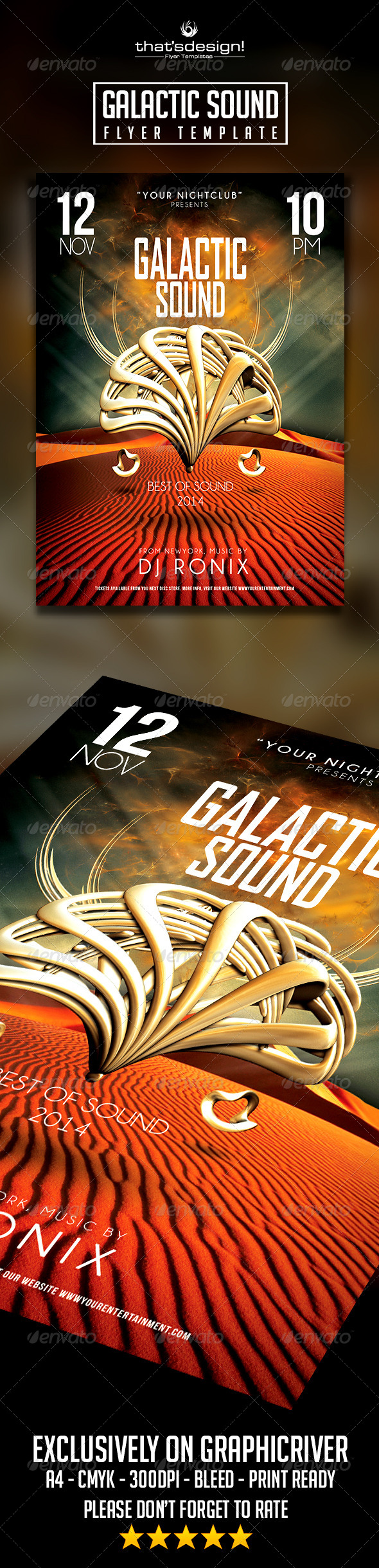 Galactic Sound Flyer - Clubs & Parties Events