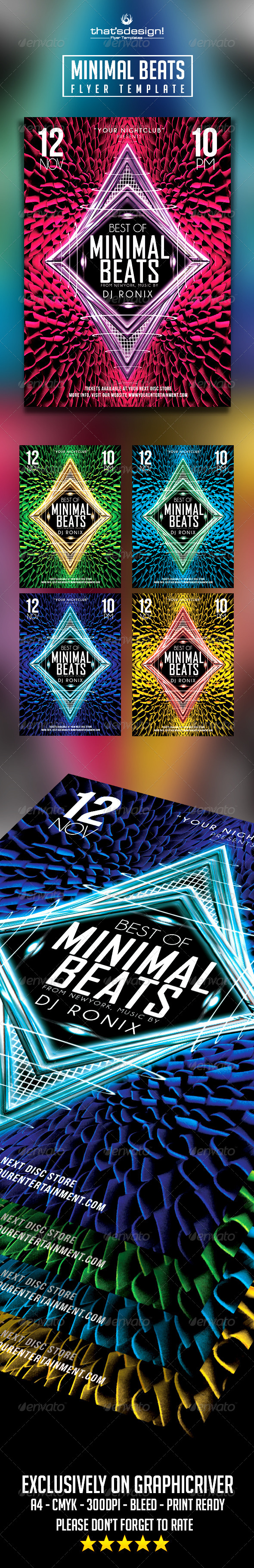 Minimal Beats Flyer - Clubs & Parties Events