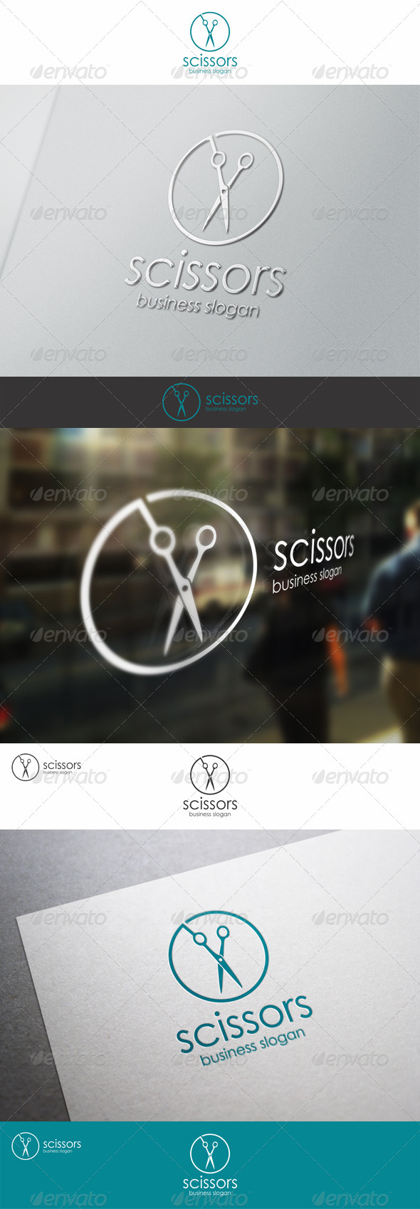 Scissors - Barber Shop Logo Template - Objects Logo Templates