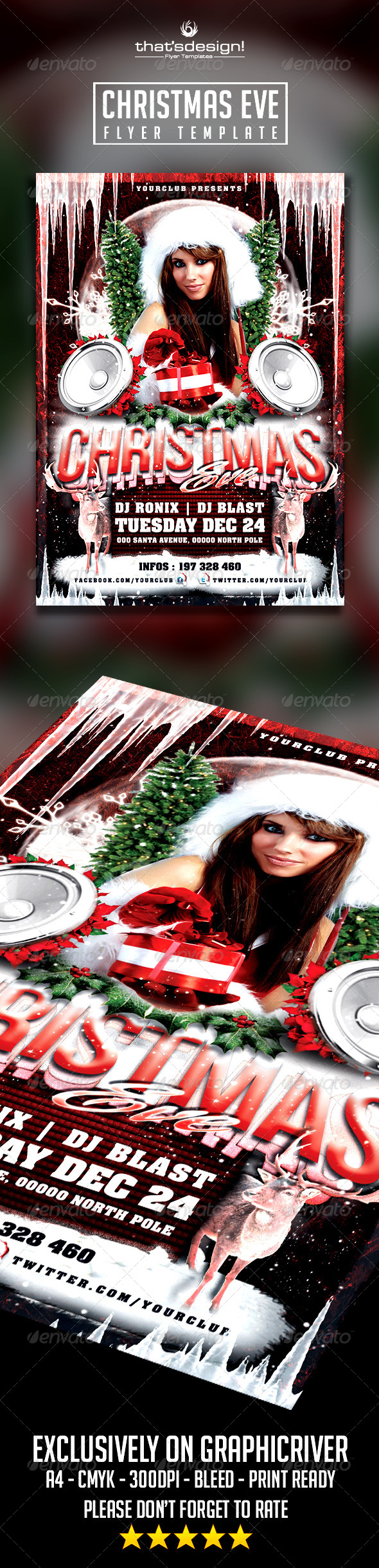 Christmas Eve Flyer Template - Holidays Events