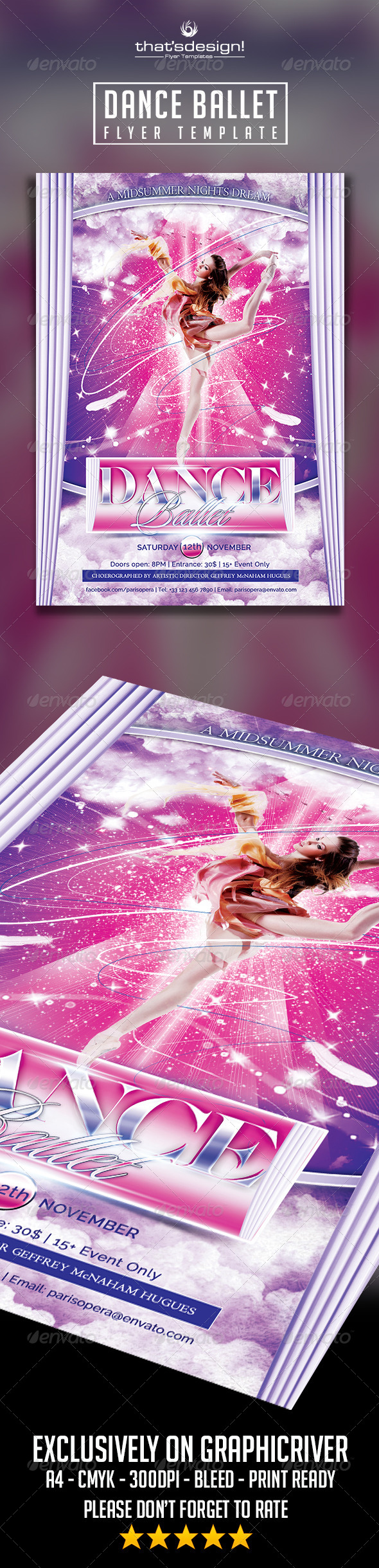 Dance Ballet Flyer - Concerts Events