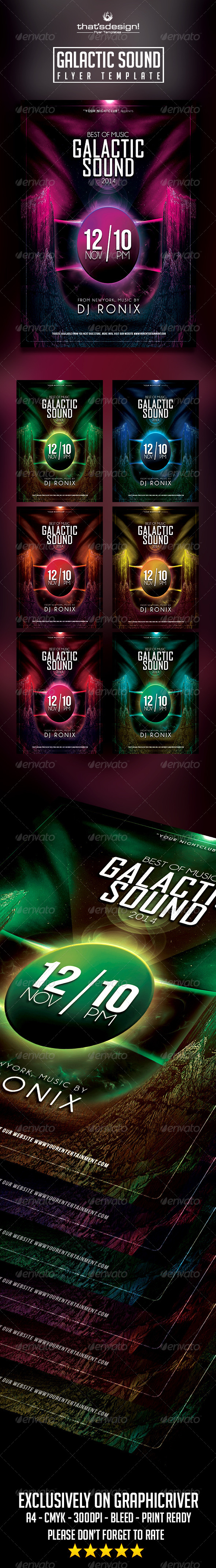 Galactic Sound Flyer V2 - Clubs & Parties Events
