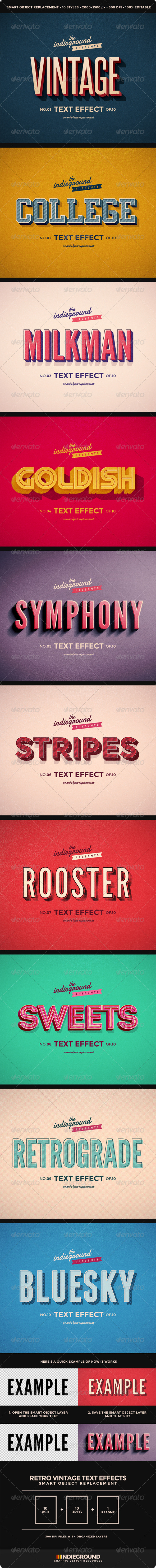 Retro Vintage Text Effects - Text Effects Actions