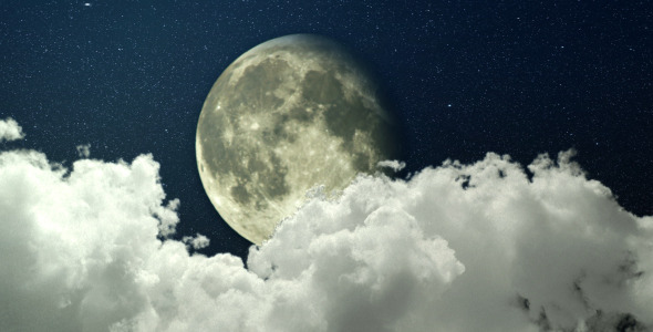 Night Sky Panorama Clouds And The Moon Night Sky Panorama Clouds And The Moon