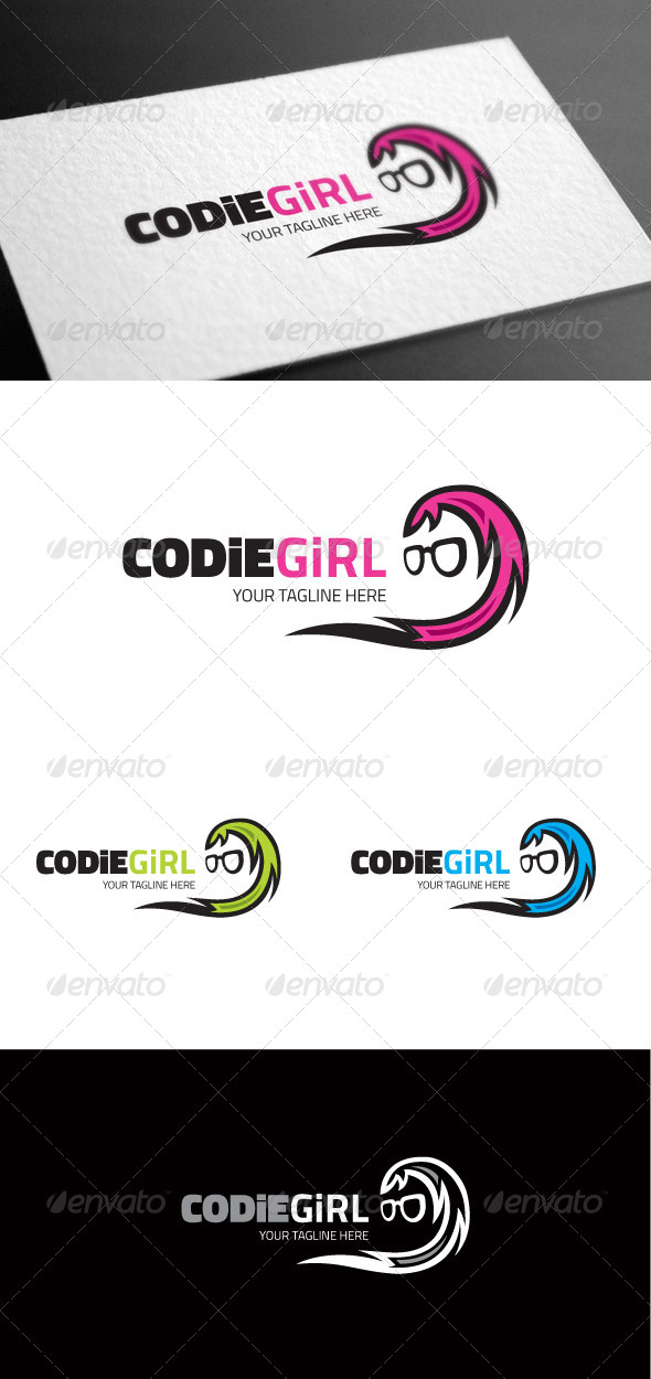 Codiegirl Geek Logo Template (Humans)