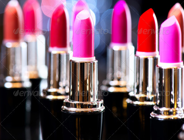 Fashion Colorful Lipsticks. Professional Makeup and Beauty