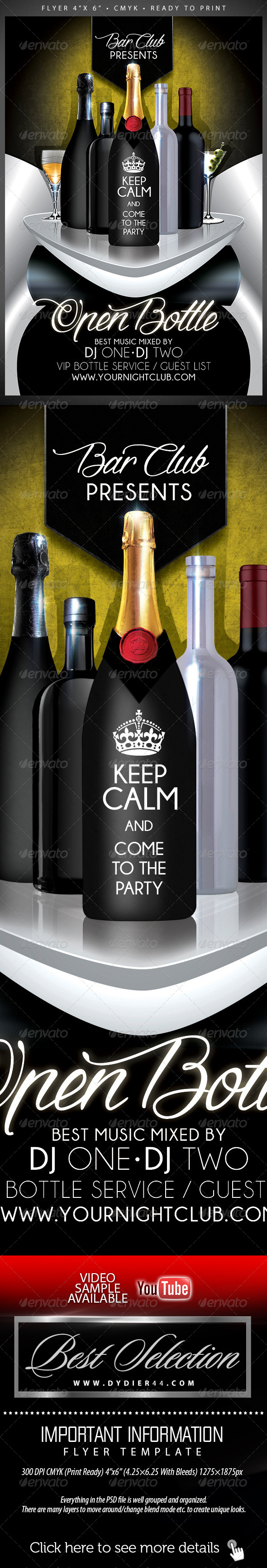 GraphicRiver Open Bottle Flyer Template 4x6 8058581 GraphicRiver Open Bottle Flyer Template 4x6 8058581